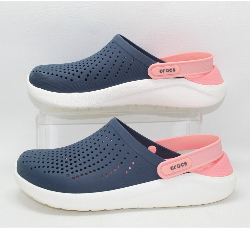 Crocs LiteRide 360 Clogs Navy Pink Mens 7 Womens 9 Comfort Slip On Shoes - Picture 5 of 7